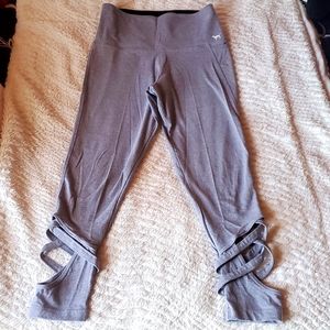 Victoria's Secret Pink strappy leggings grey size small